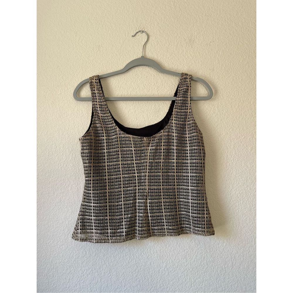 Js Collections Gold Metallic Threaded Blouse Size… - image 3